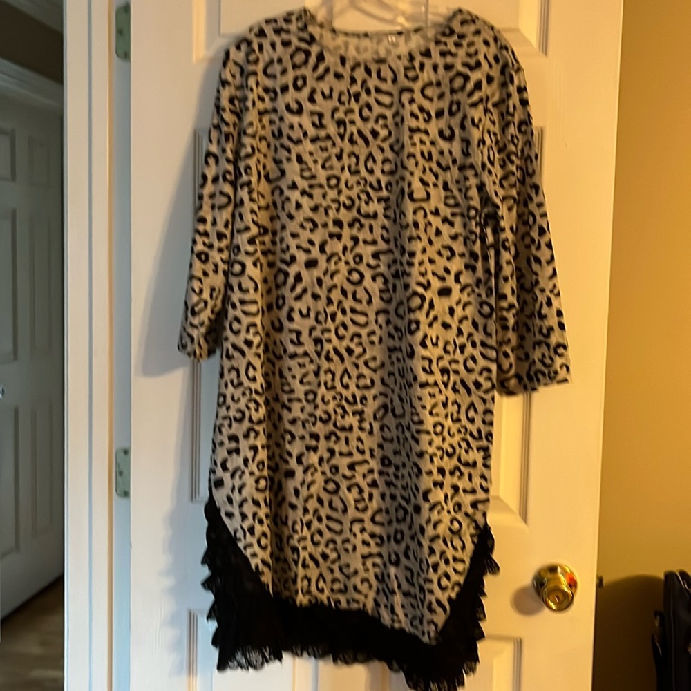 Leopard print dress.